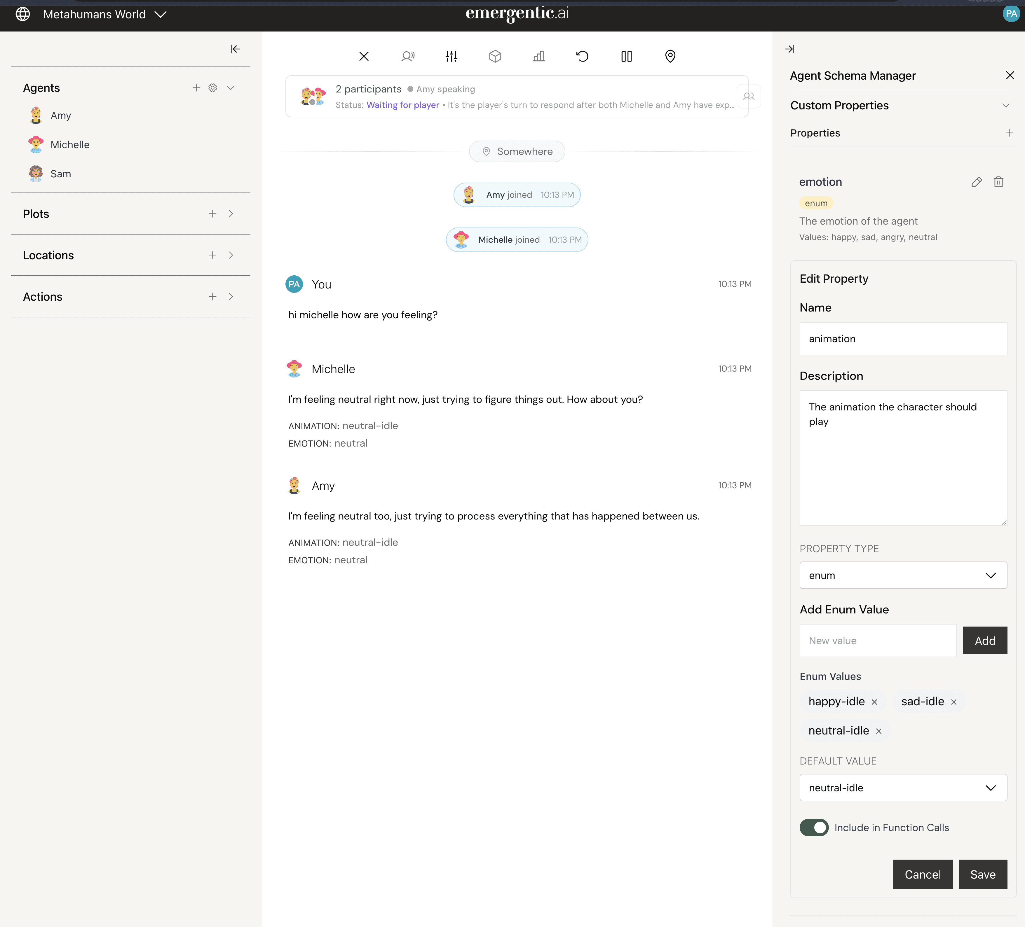 Customizable Agent Schema