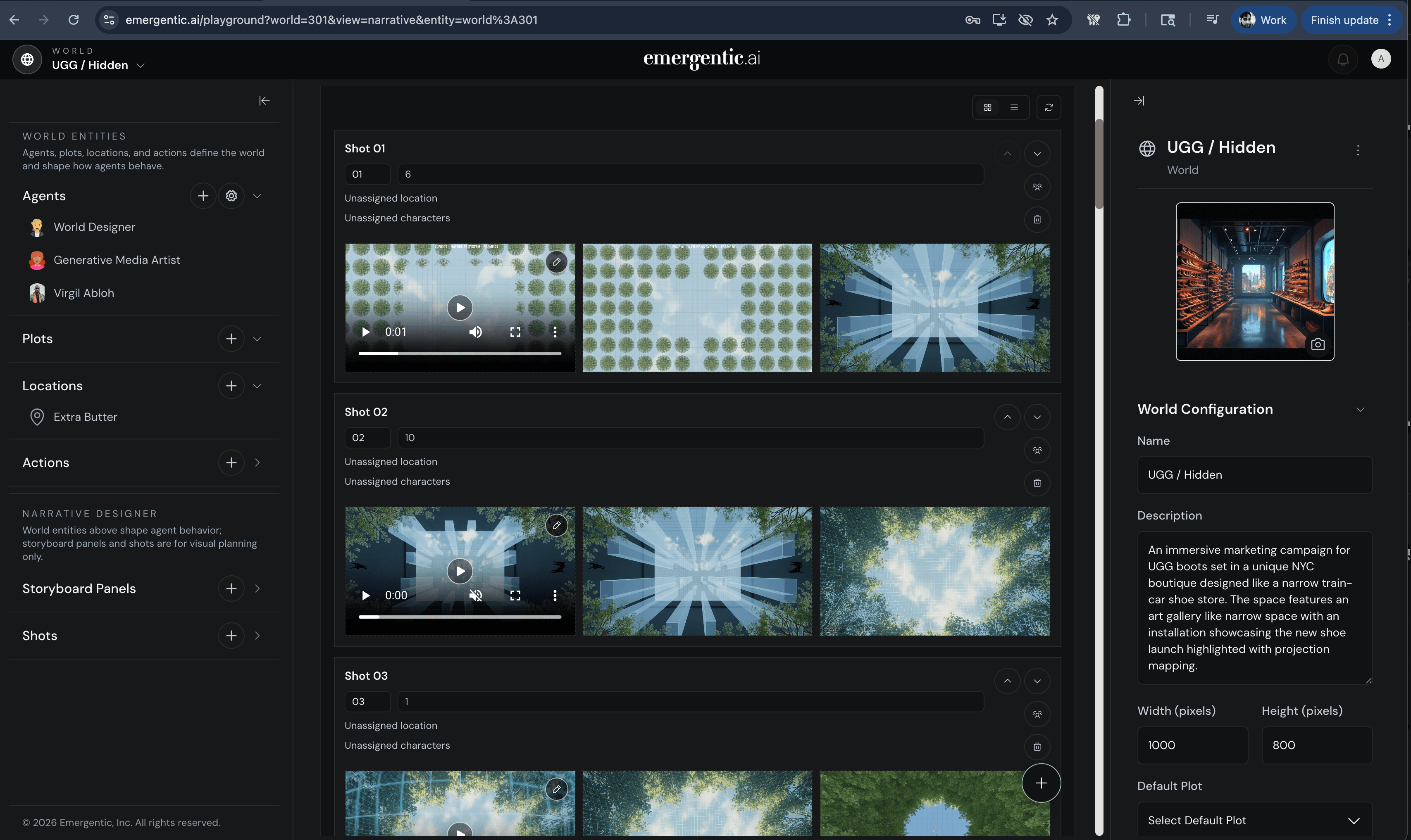 Shot planning and team handoff
