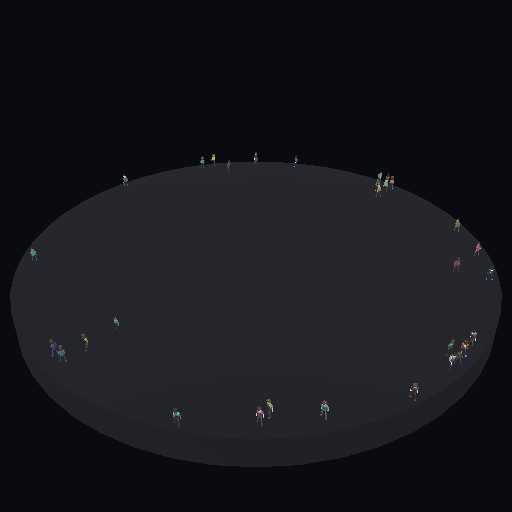 DeepSeek V4.1 Flash · 32 agents · Island population studies